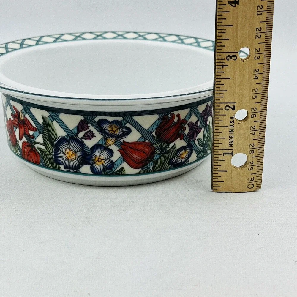 Dansk Nordic Garden Cereal Bowl Rim Fruit 6.75